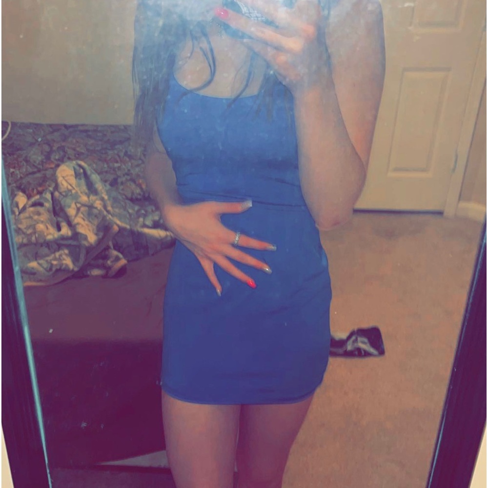 Royal blue fashion dress